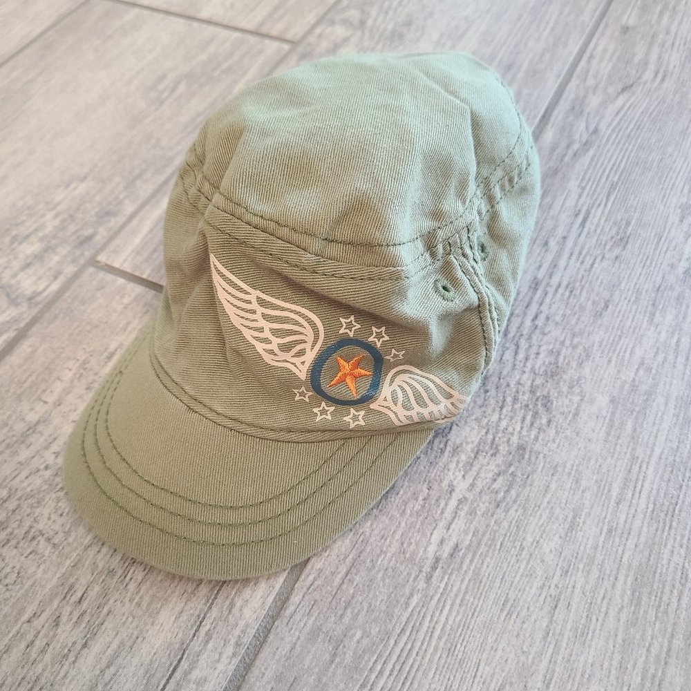🏷 3/$15 or 5/$20 Old Navy baby boys aviator hat cadet army green 6-12 months